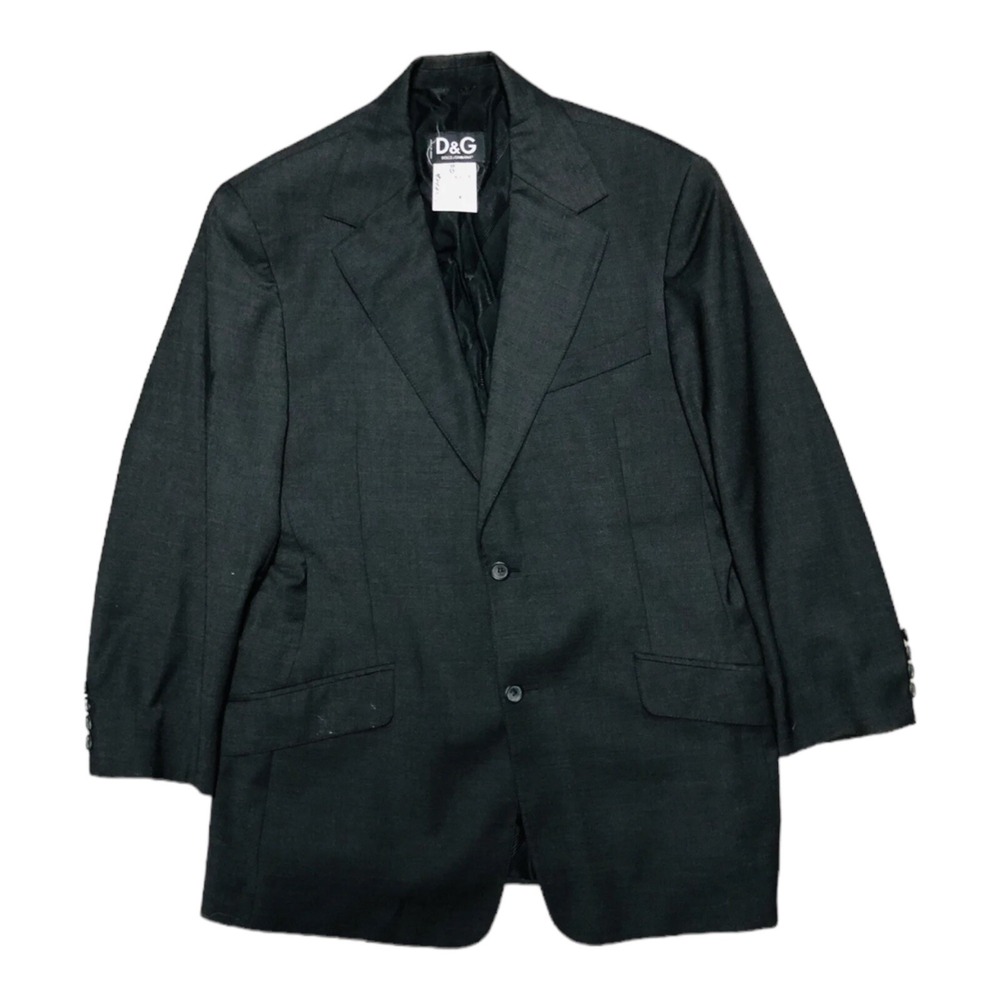 Dolce Gabbana D&G Charcoal Ittierre Spa 2 Btn Double Vent Sport Coat Jacket 38R